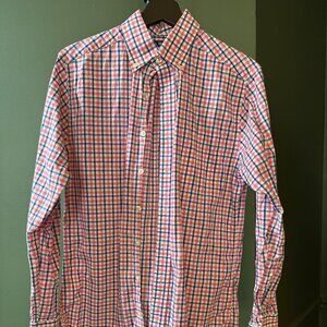 Vineyard Vines Slim Fit Murray Shirt - Red Blue Plaid - Small